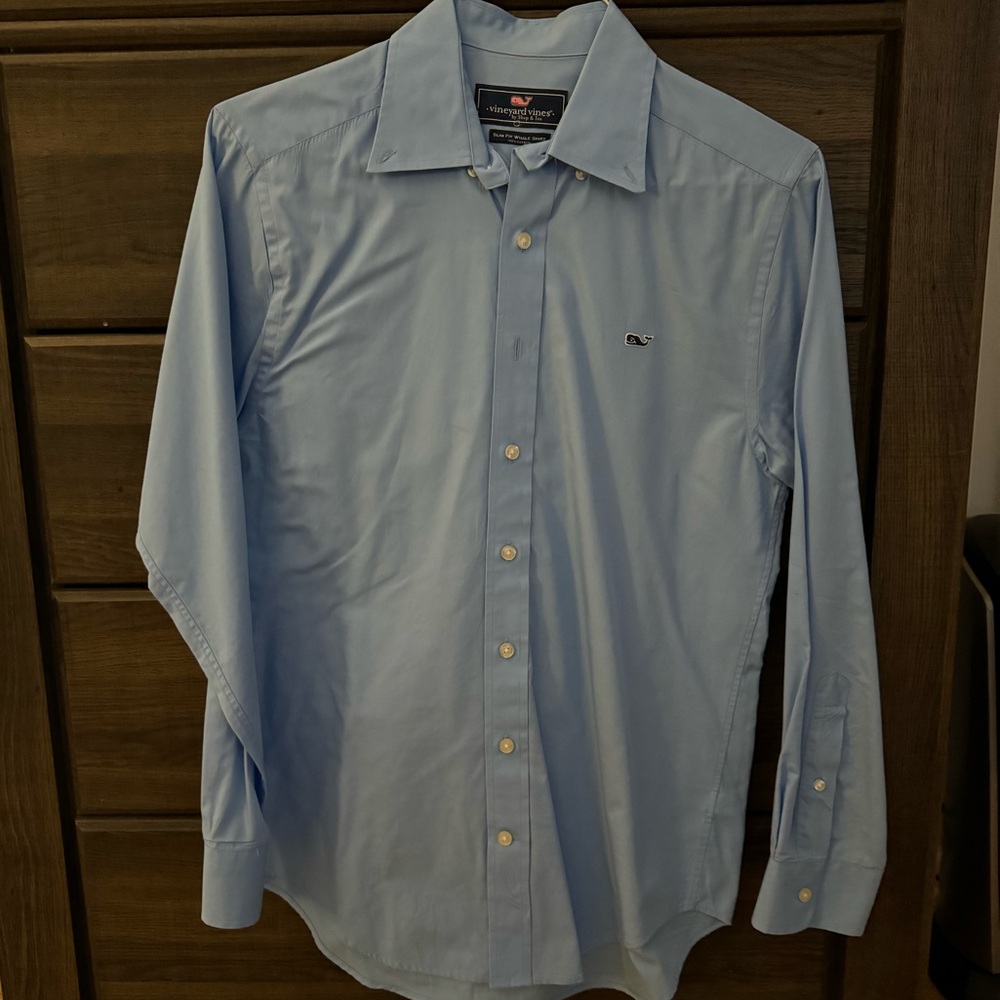 Men’s Vineyard Long Sleeve Dress Shirt Button Down - Small